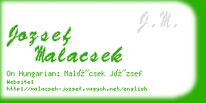 jozsef malacsek business card